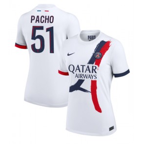 Paris Saint-Germain Willian Pacho #51 Udebanetrøje Dame 2024-25 Kort ærmer